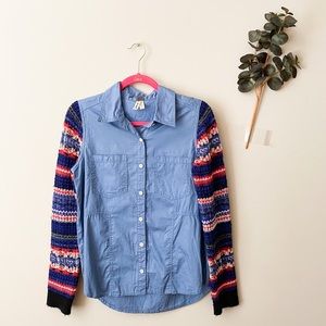 Free People Knit Long Sleeve Shirt Size Small